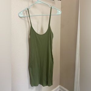 Shein bodycon mini dress, olive green, size XS